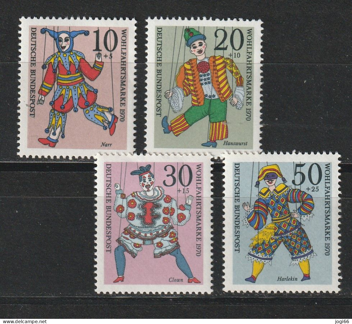 Bund Michel 650 - 653 Wohlfahrt Marionetten ** - Neufs