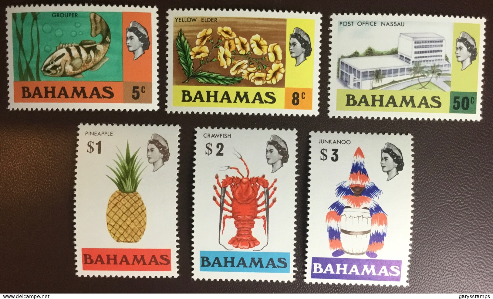 Bahamas 1972 - 1973 Definitives Set New Watermark Fish Fruit Crustacean SG395-400 MNH - 1963-1973 Interne Autonomie