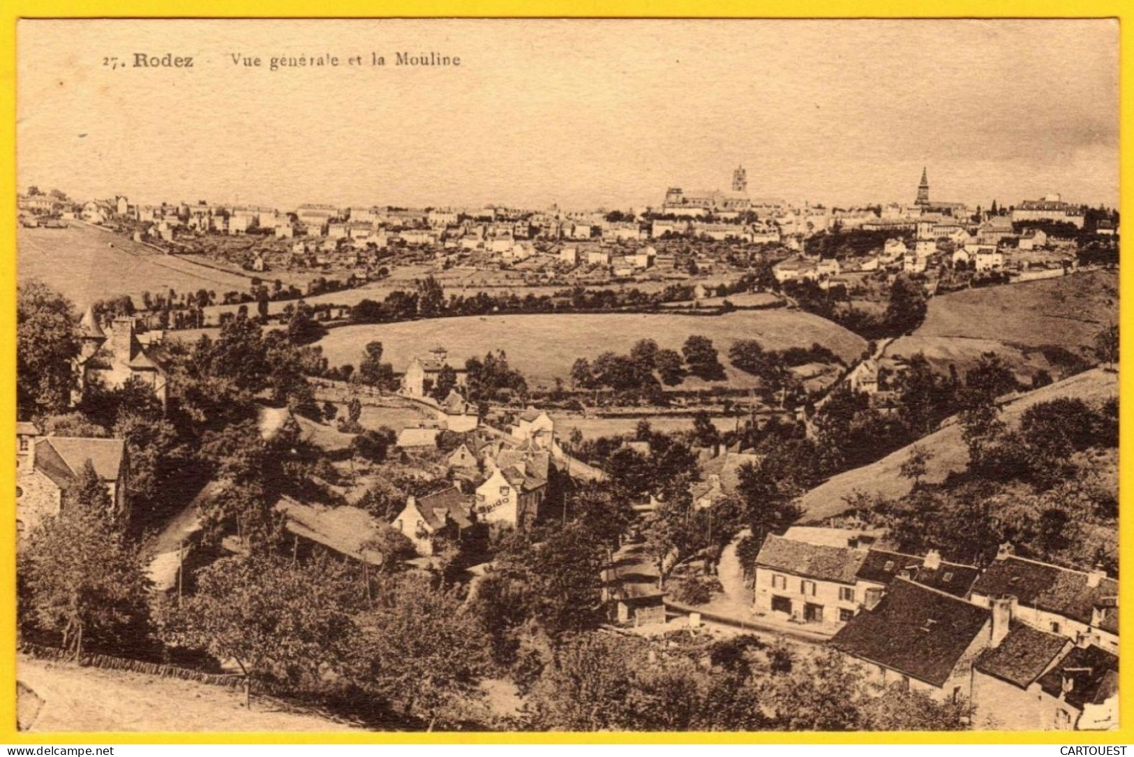 CPA RODEZ - VUE GENERALE ET LA MOULINE - Rodez