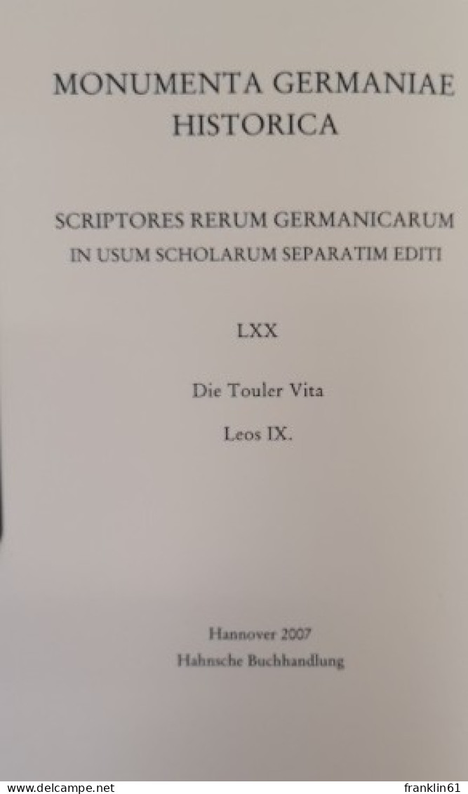 Die Touler Vita Leos IX. - 4. Neuzeit (1789-1914)