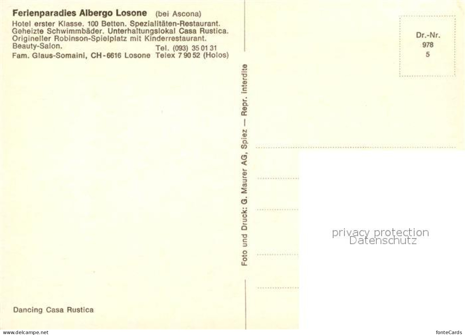 13197983 Losone Ferienparadies Albergo  Losone - Autres & Non Classés