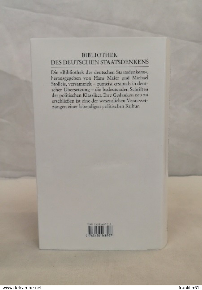 Kaiser Und Reich. Libellus De Cesarea Monarchia. Lateinisch Und Deutsch. - 4. 1789-1914