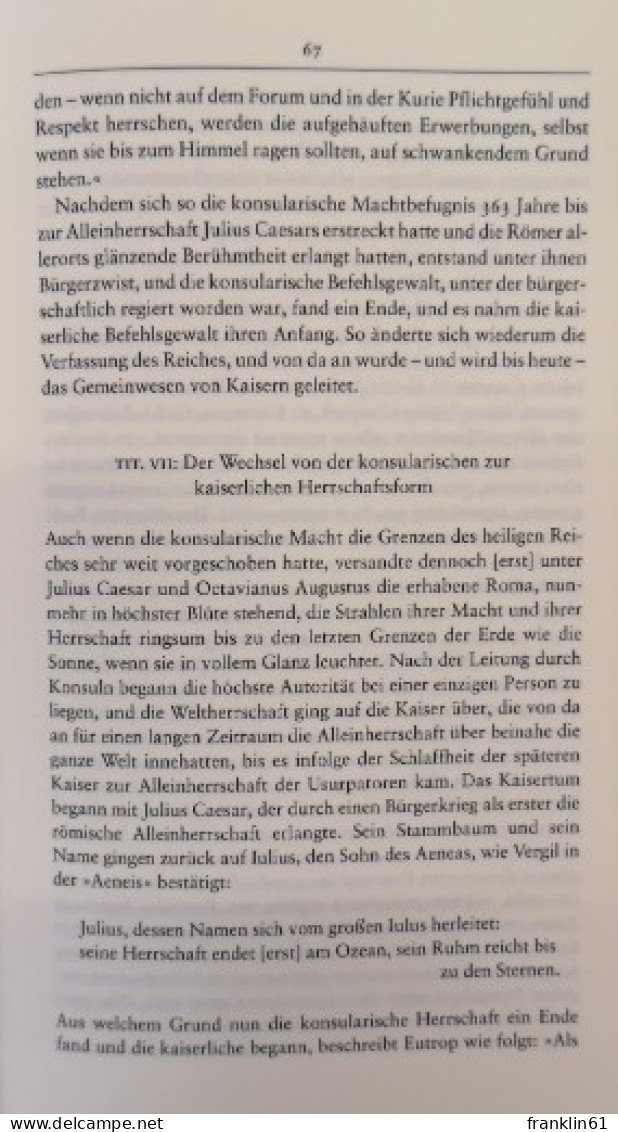 Kaiser und Reich. Libellus de Cesarea Monarchia. lateinisch und Deutsch.