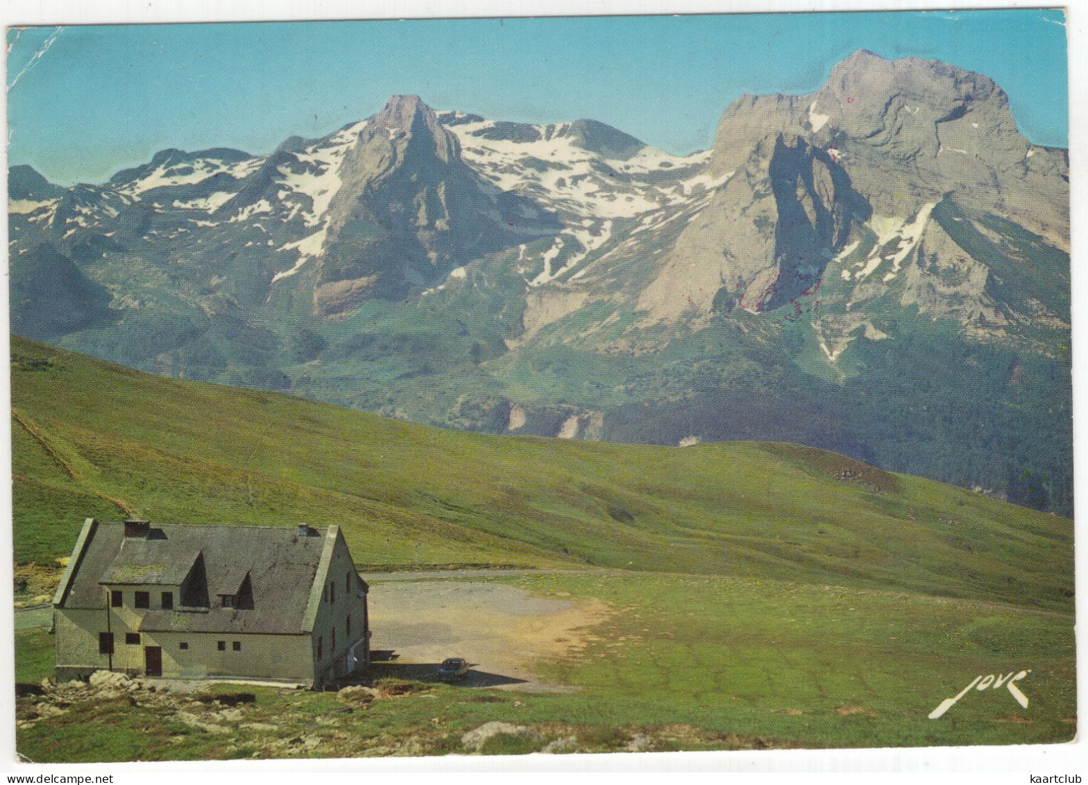 Le Col D'Aubisque (Alt. 1710 M.) - L'Hotel, Le Pène-Médaà Et Le Pic Du Ger - (France) - 1977 - Laruns