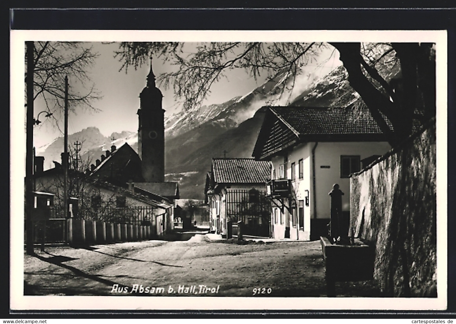 AK Bad Absam B. Hall /Tirol, Dorfpartie  - Autres & Non Classés