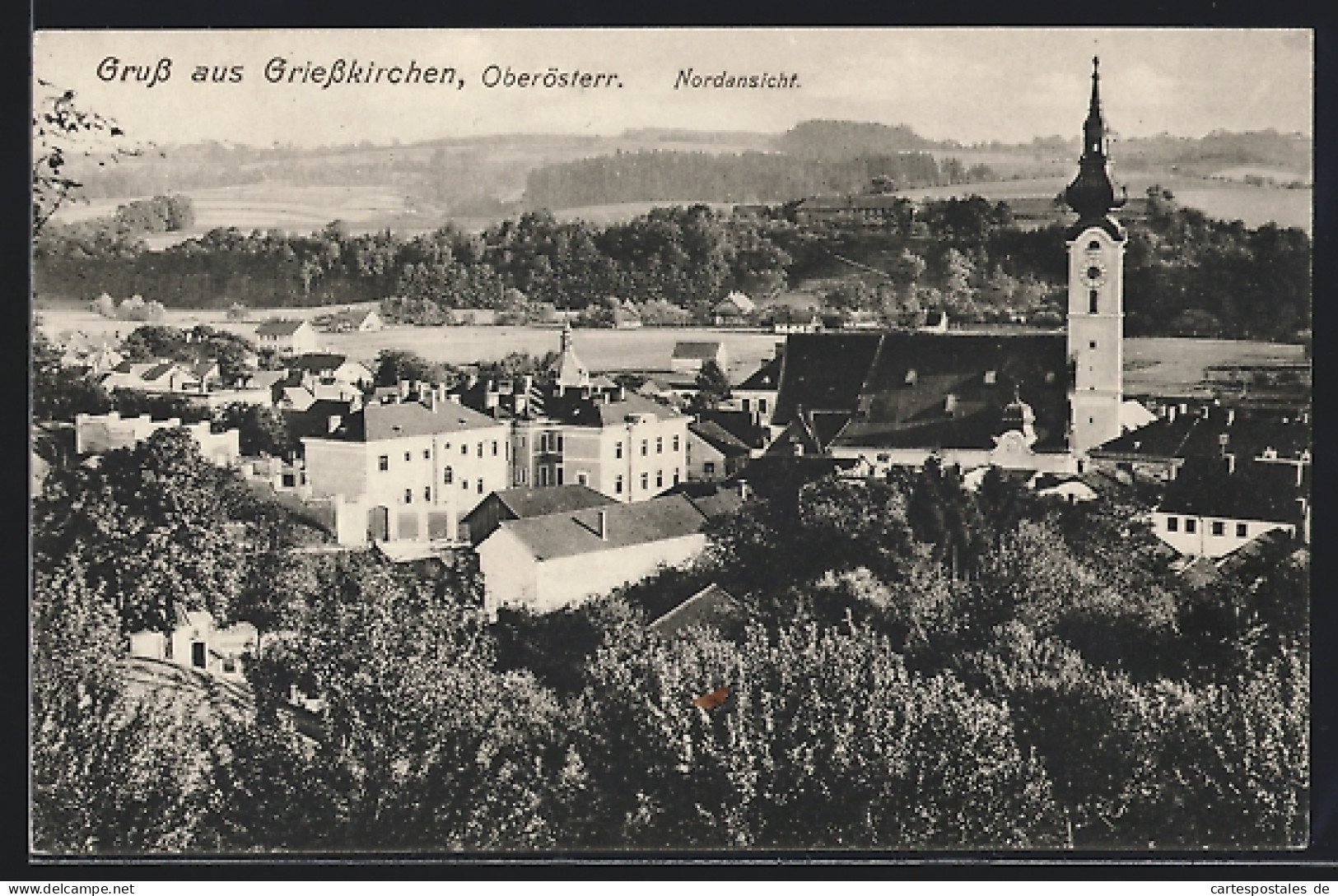 AK Grieskirchen, Südansicht Mit Kirche  - Other & Unclassified