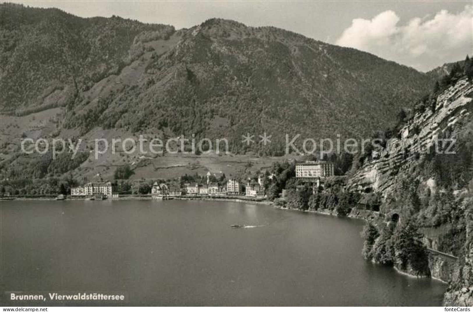 13195842 Brunnen SZ Fliegeraufnahme Vierwaldstaettersee Brunnen SZ - Sonstige & Ohne Zuordnung