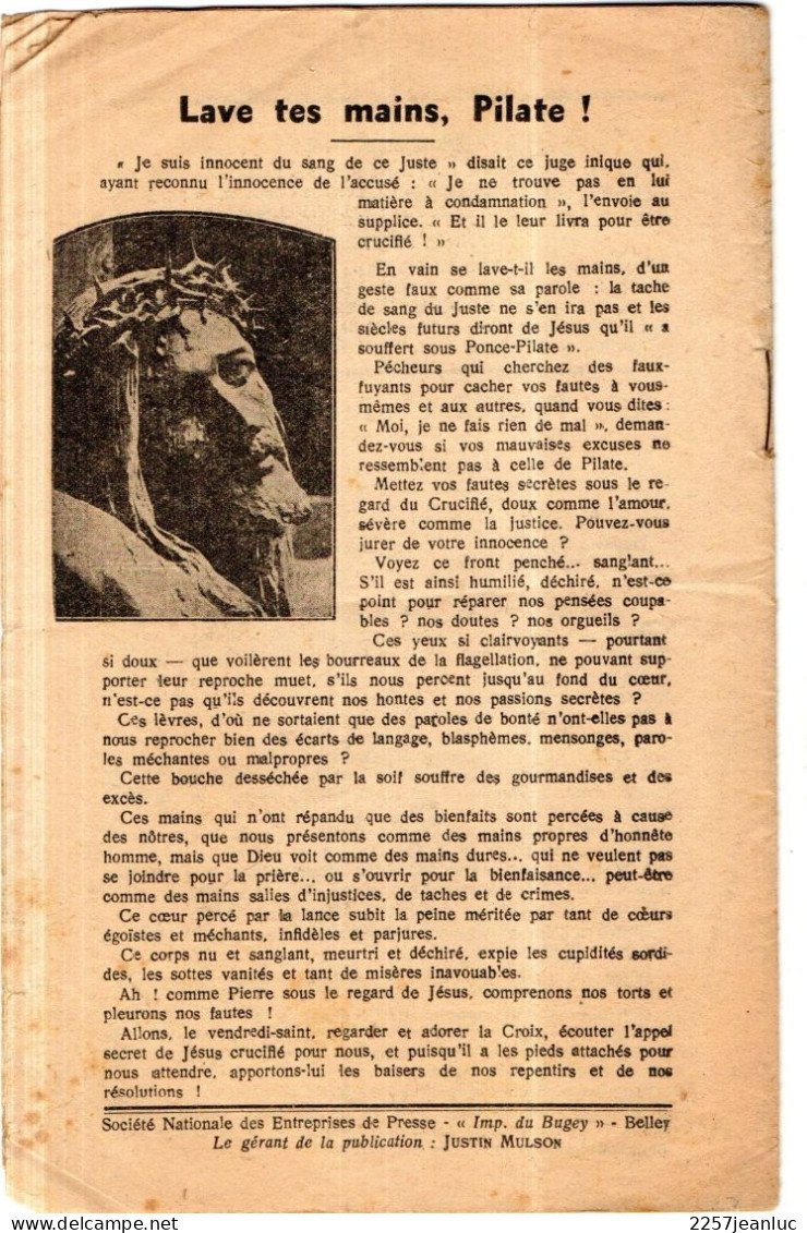 Bulletin La Grappe De Boujan Nézignan Cazouls Et Usclas D'Avril Janvier & Février 1948.n 1 De 16 Pages - Historical Documents