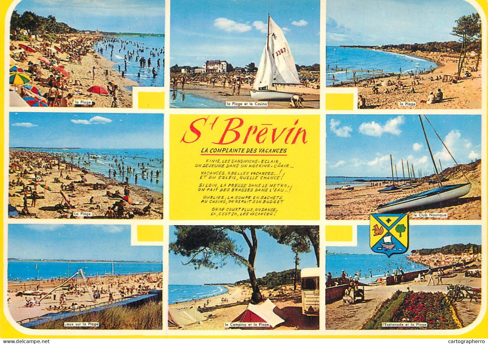 Navigation Sailing Vessels & Boats Themed Postcard St. Brevin - Veleros