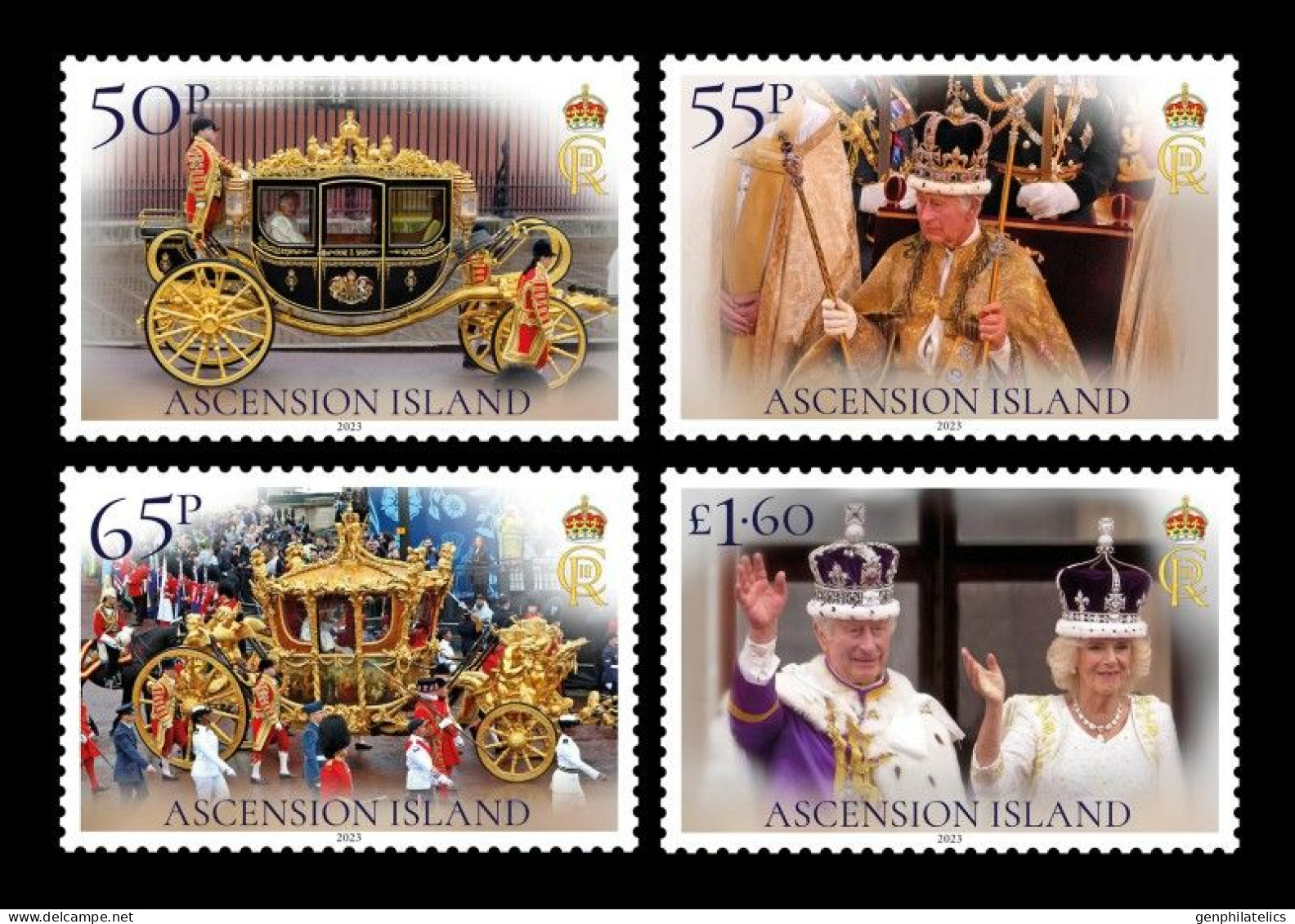 ASCENSION ISLAND 2023 PEOPLE Royalty. The Coronation Of King Charles III - Fine Set MNH - Ascension