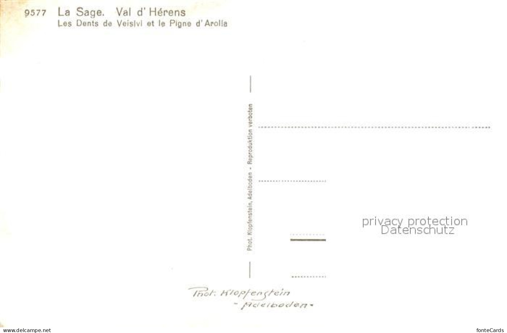 13195413 La Sage Val D Herens La Sage - Autres & Non Classés