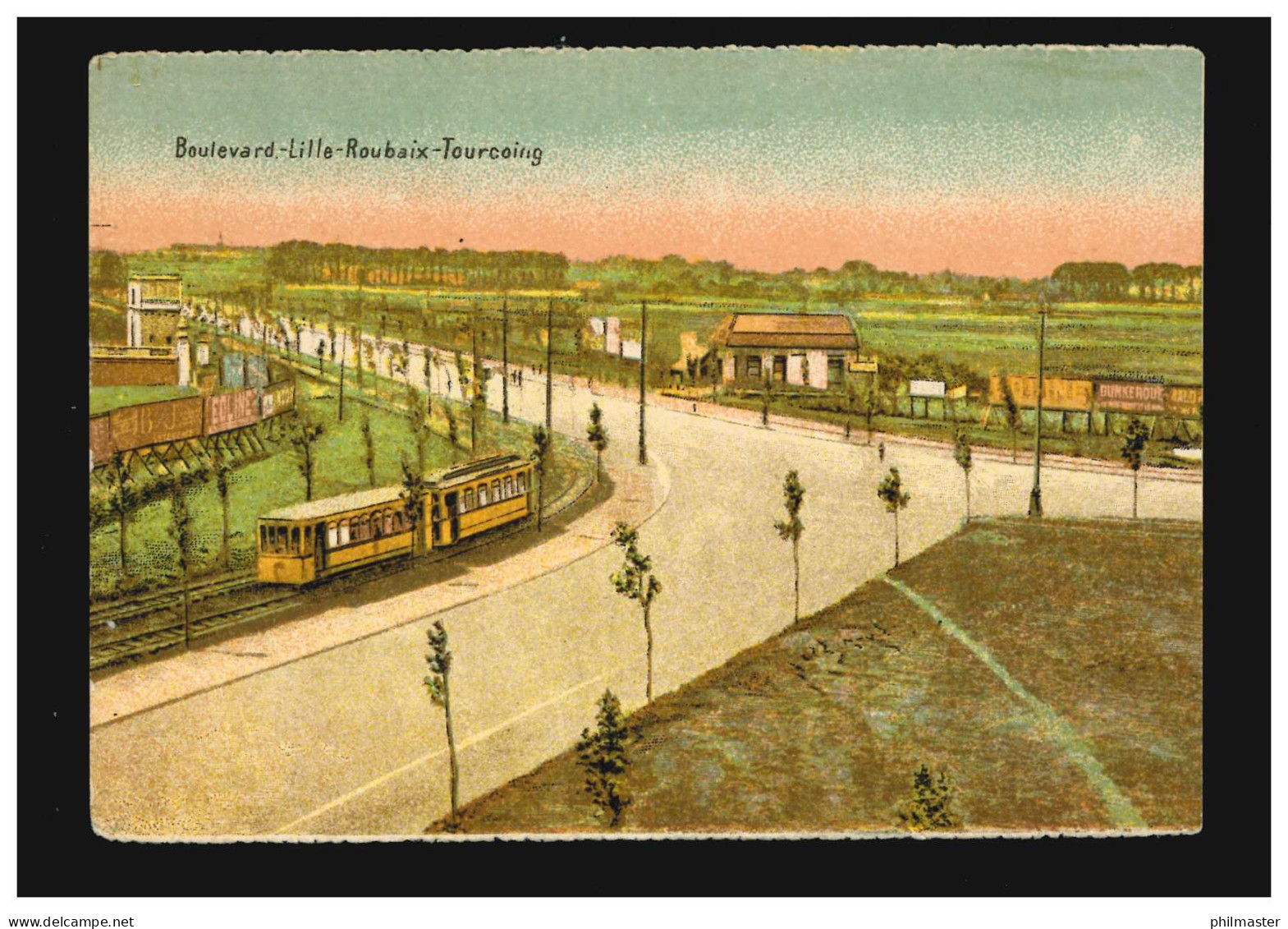 Frankreich AK Boulevard Lille Roubaix Tourcoing, Feldpost 21.4.1916 Nach Witten - Autres & Non Classés