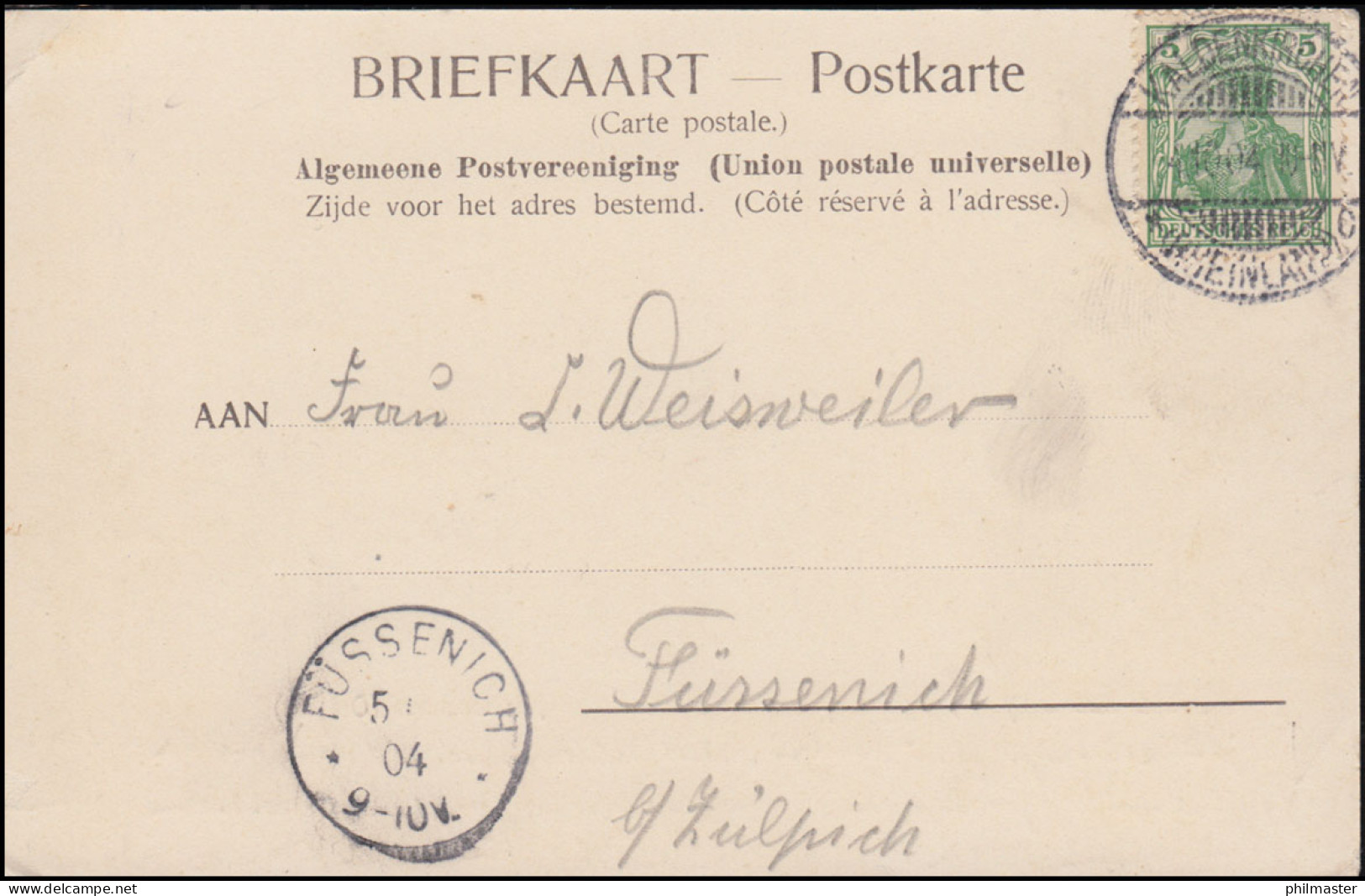 AK Gruss Aus Steyl: Missionshaus (Südseite), KALDENKIRCHEN / RHEINLAND 4.10.1904 - Sonstige & Ohne Zuordnung