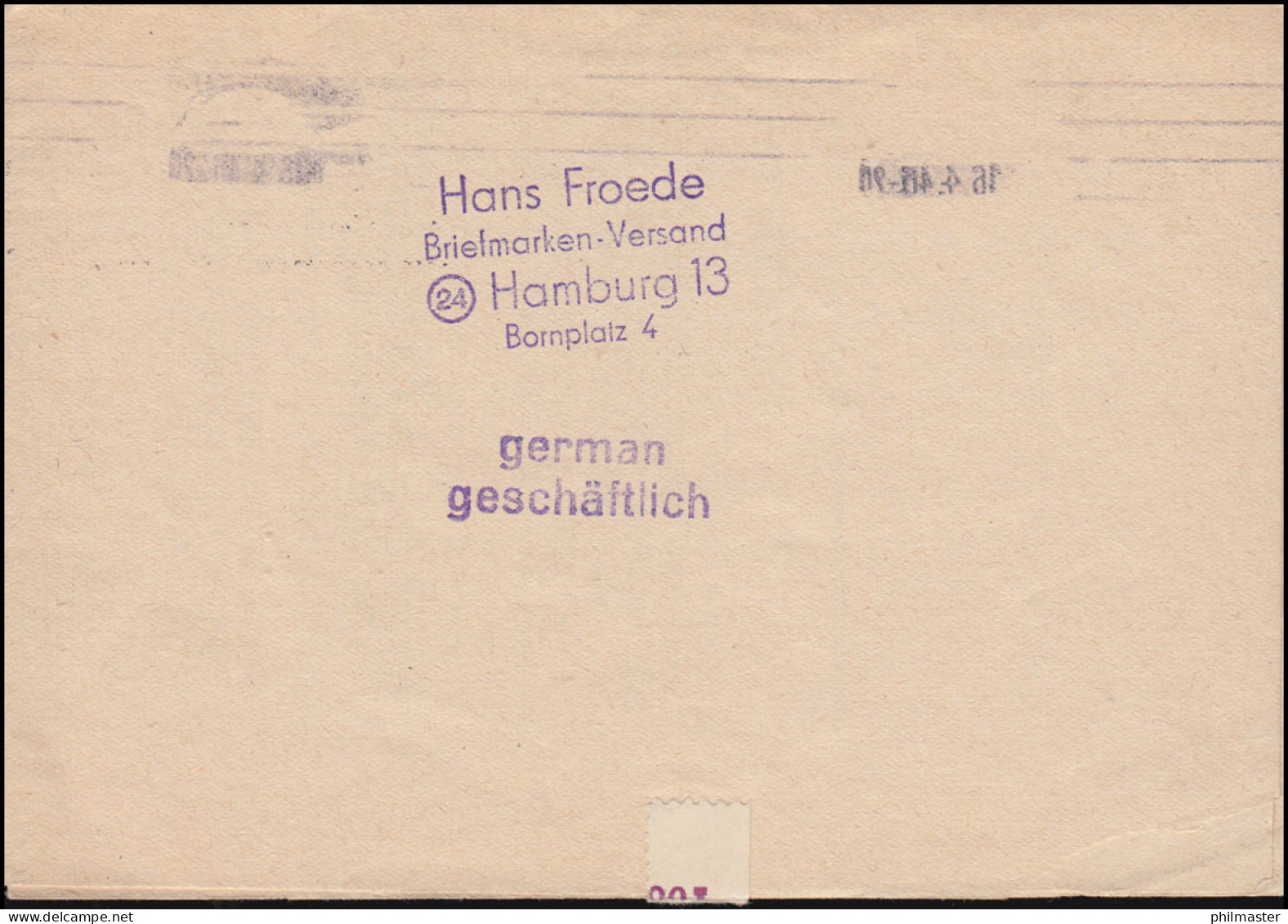 10 AM-Post 3 Pf. Als MeF Auf Drucksache HAMBURG 16.4.1946 Nach Schwabach - Sonstige & Ohne Zuordnung