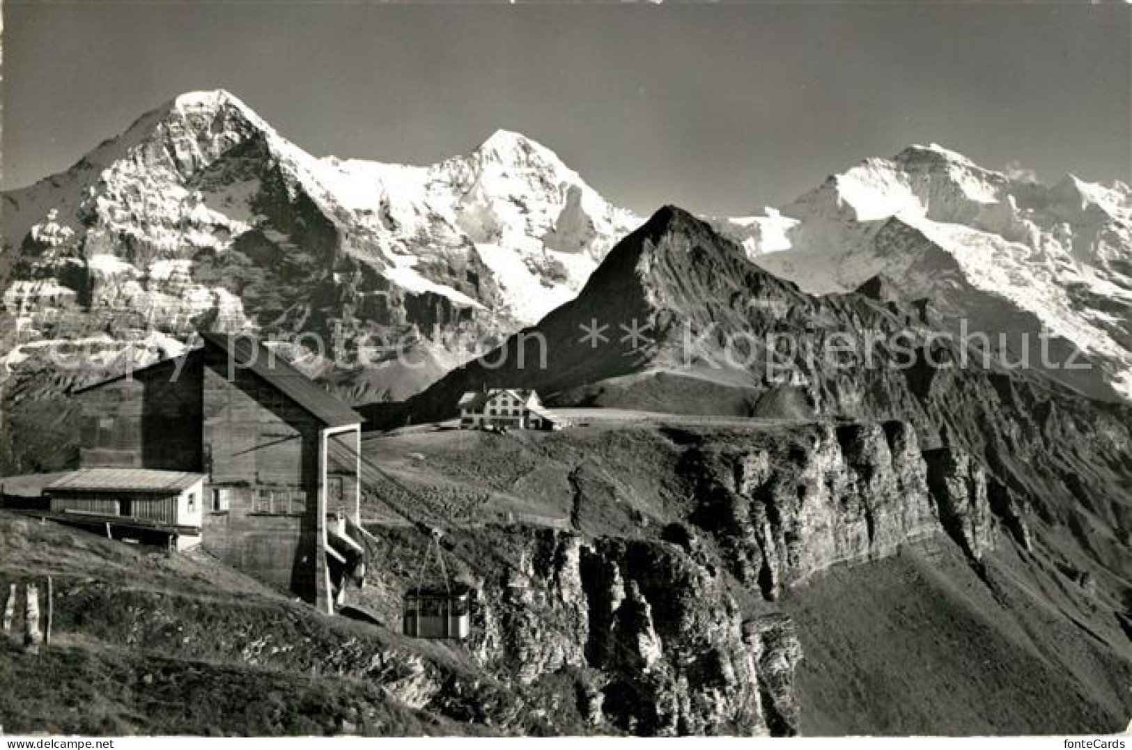 13195293 Maennlichen Luftseilbahn Berggasthaus Mit Eiger Moench Jungfrau Maennli - Otros & Sin Clasificación