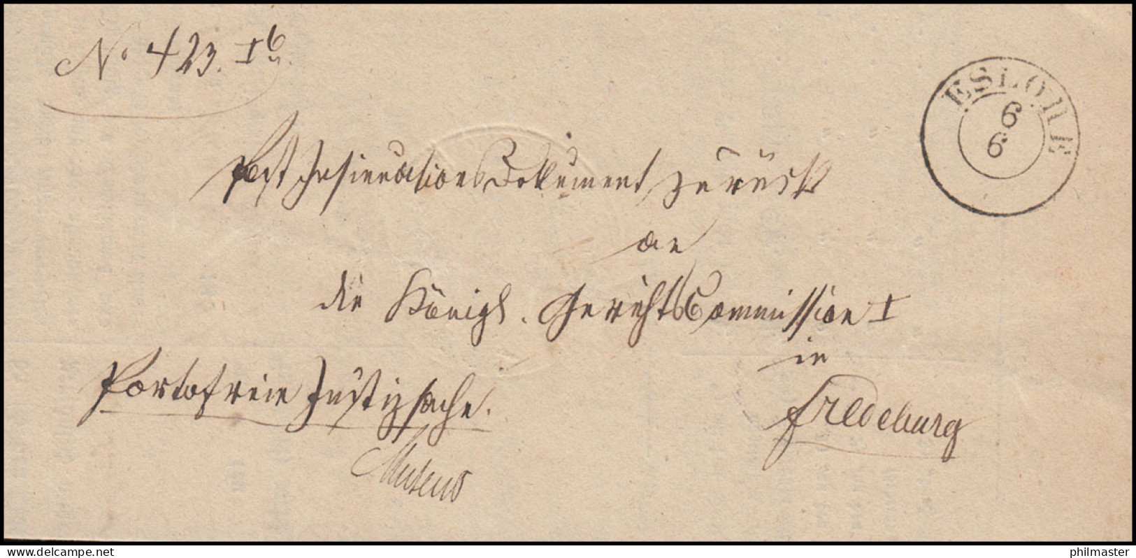 Preußen Faltbrief ESLOHE 6.6.1854: Zustellungsurkunde Mit Siegel Vom Postboten - Vorphilatelie