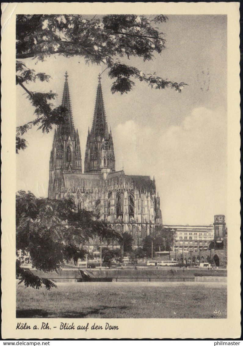 239 Katholikentag 1956 - Auf FD-Ansichtskarte Kölner Dom, ESSt Köln 29.8.56 - Storia Postale