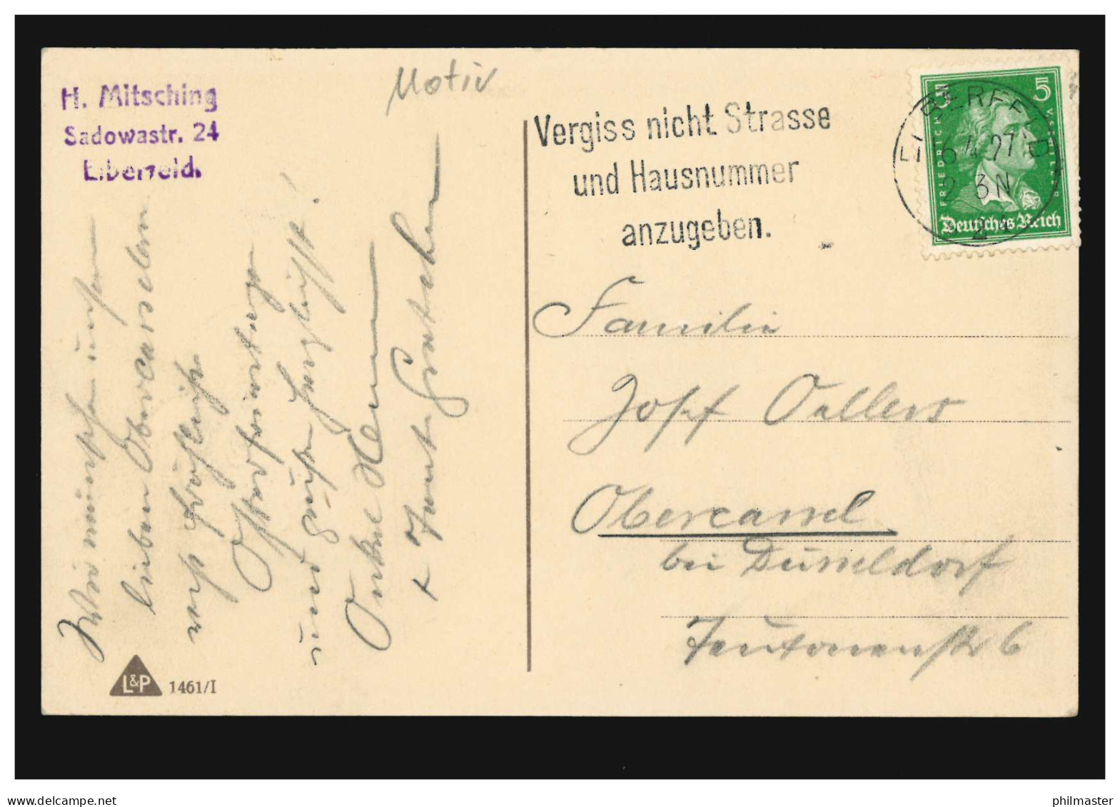 AK Ostern: Zwei Küken Auf Blauem Osterei Mit Weidenkätzchen, EIBERFELD 16.4.1927 - Other & Unclassified