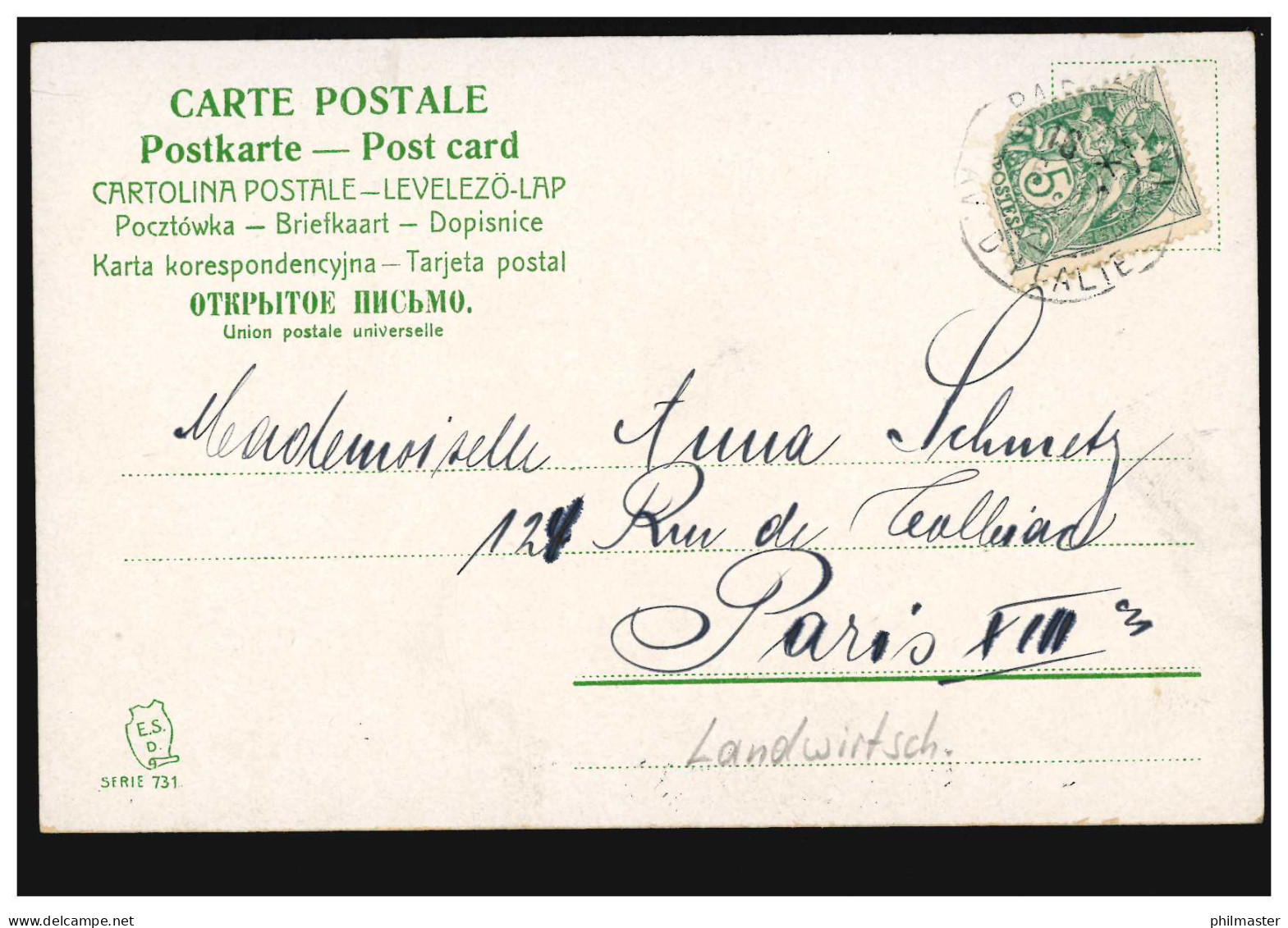 Franzöische AK Landwirtschaft: Pause Bei Der Heuernte, PARIS 1903 - Otros & Sin Clasificación