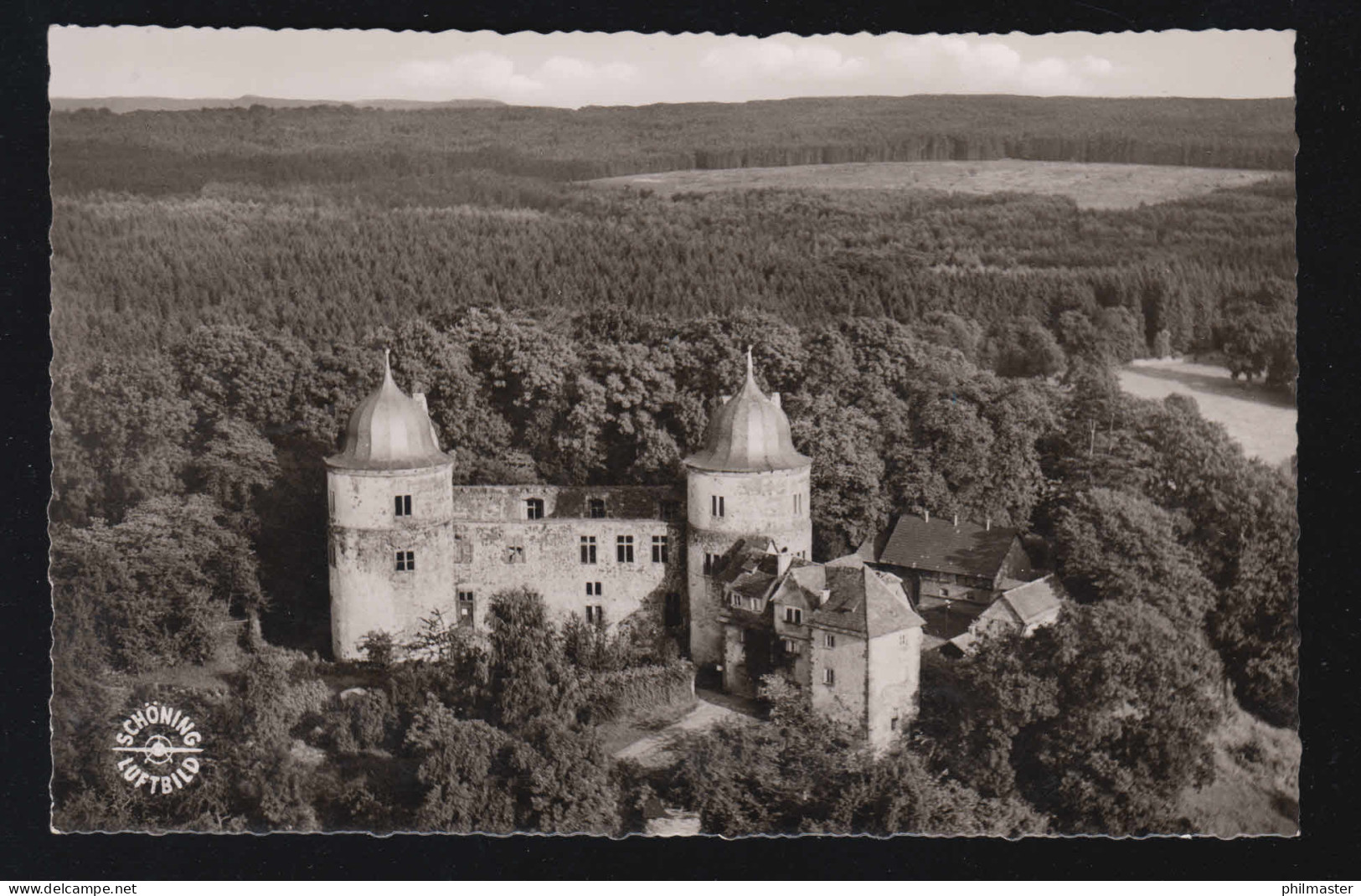 Landpost-Stempel Sababurg über HOFGEISMAR 16.5.58 Auf AK Die Sababurg - Other & Unclassified