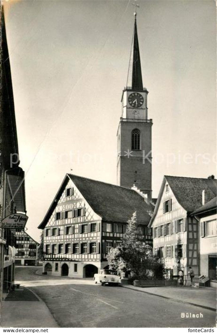 13195283 Buelach ZH Ortspartie Mit Kirche Buelach ZH - Autres & Non Classés