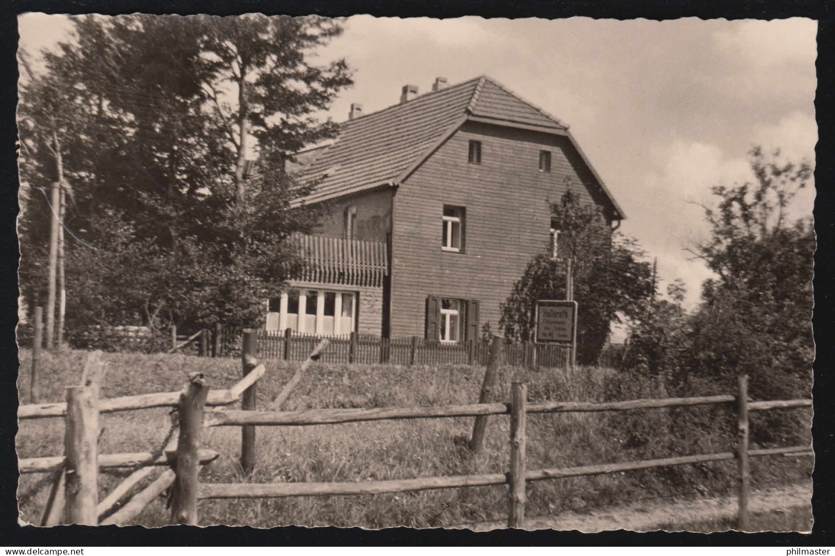 Landpost-Stempel Hollerath über HELLENTHAL (EIFEL) 17.10.1959 Auf AK Ortseingang - Altri & Non Classificati