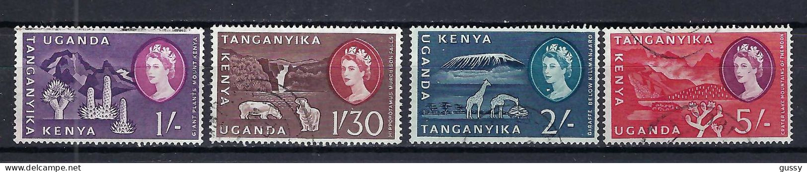 KENYA, OUGANDA & TANGANYIKA Ca.1953: Lot D' Obl. - Kenya, Ouganda & Tanganyika