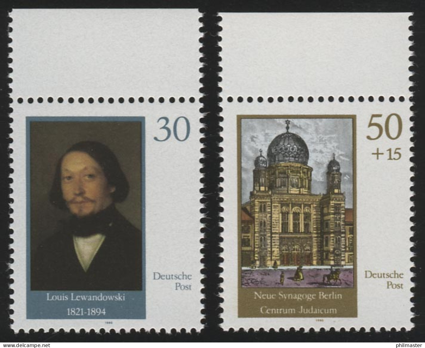 3358-3359 Neue Synagoge Berlin, Oberrand, Satz **  - Unused Stamps