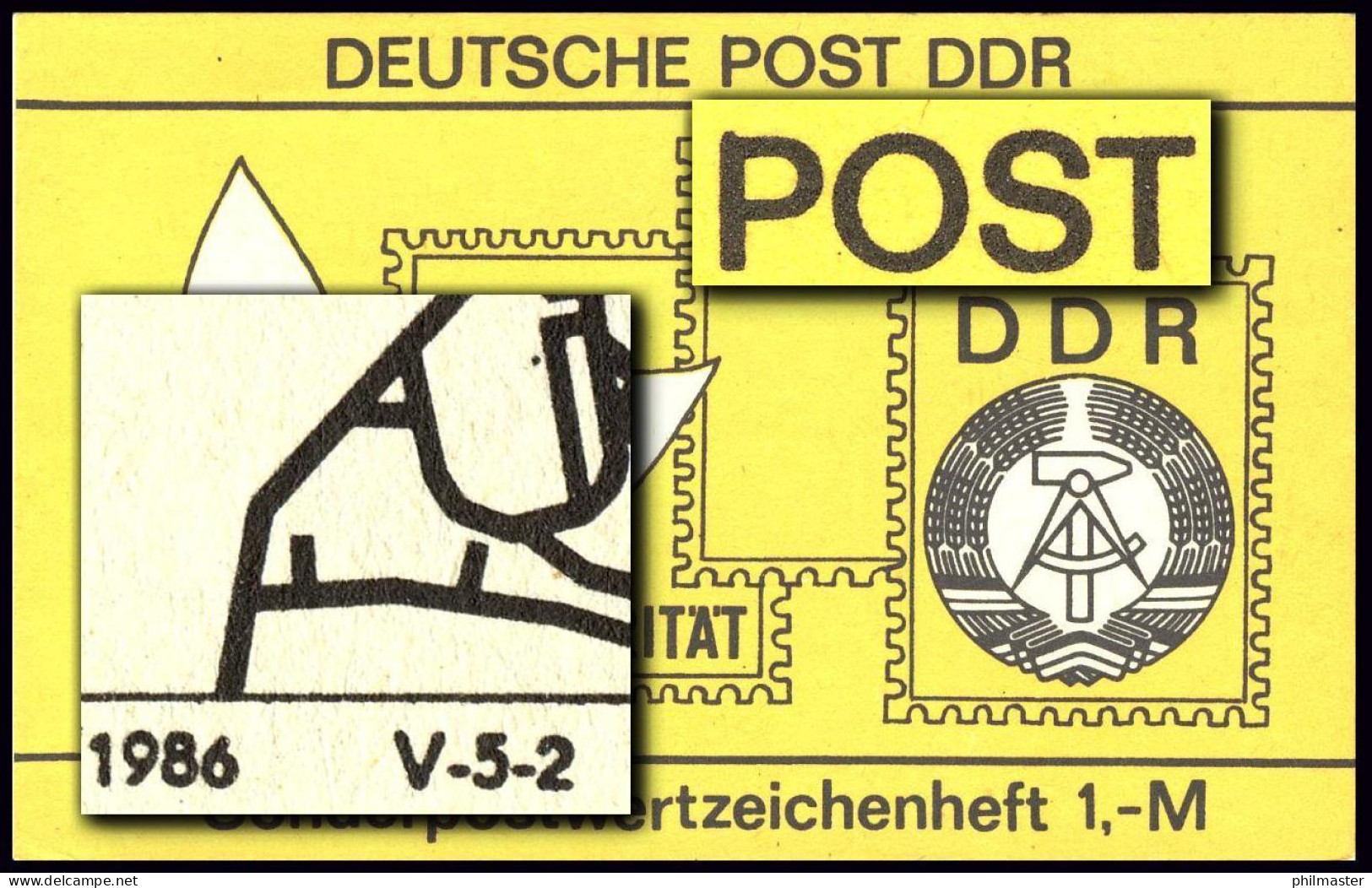 SMHD 29 Posthorn - 4.+2.DS: P Mit Buckel, Mit Punkt, DV-Stellung B, ** - Markenheftchen