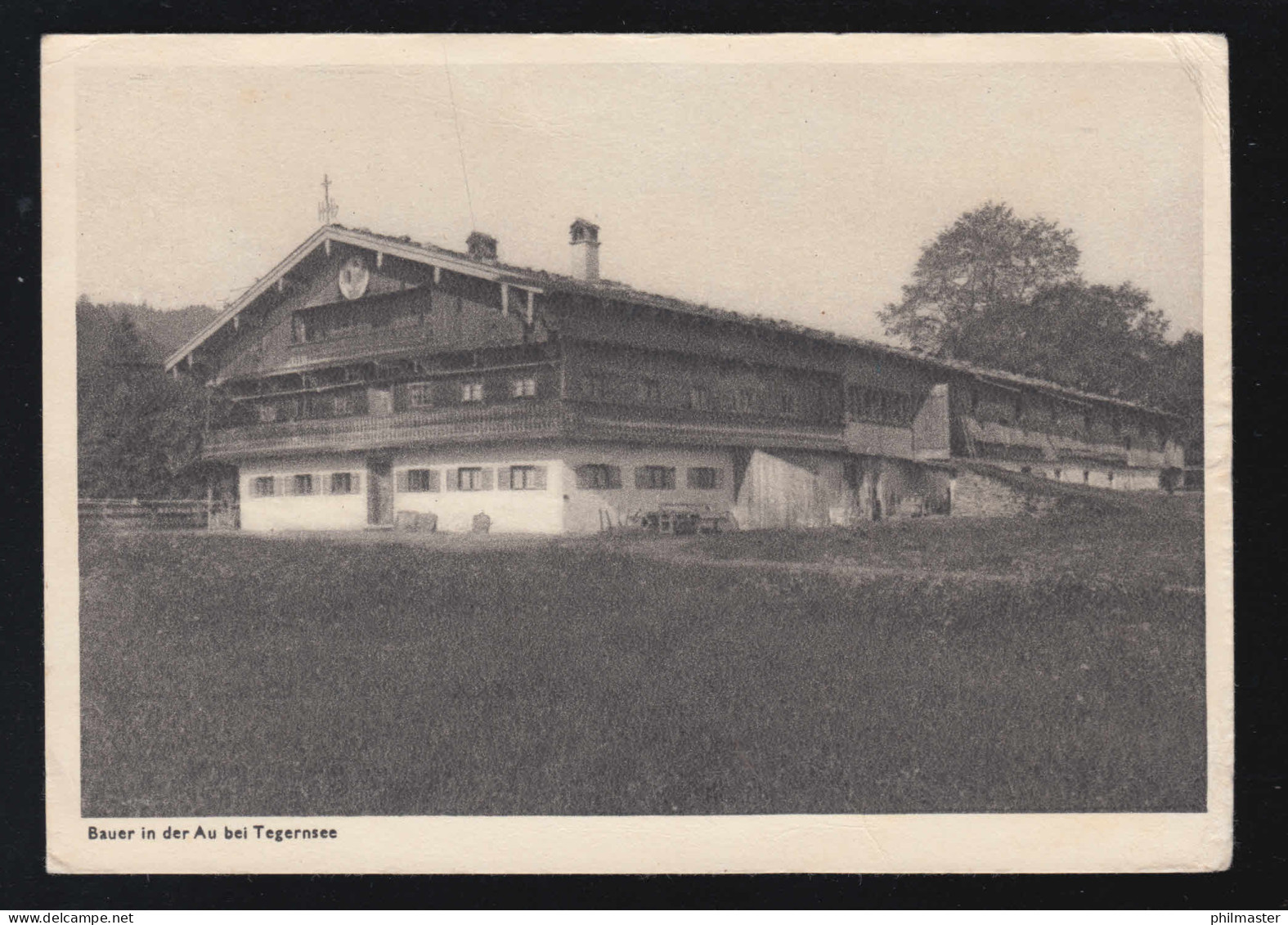 Foto-AK Landwirtschaft: Bauer In Der Au Bei Tegernsee - Bauernhaus, 23.12.1947 - Sonstige & Ohne Zuordnung