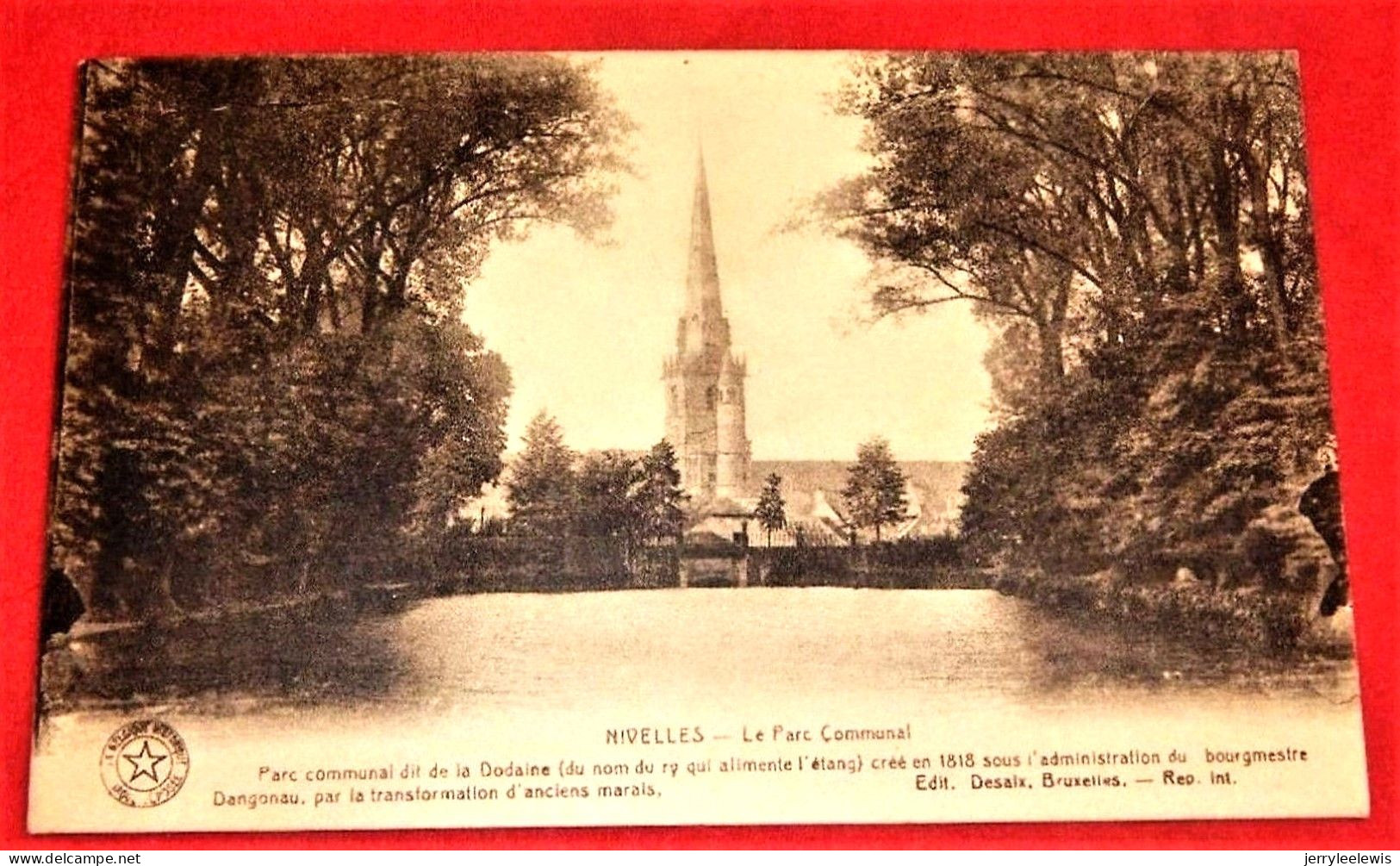 NIVELLES  -  Le  Parc Communal Dit  De La Dodaine    -  1923  - - Nijvel