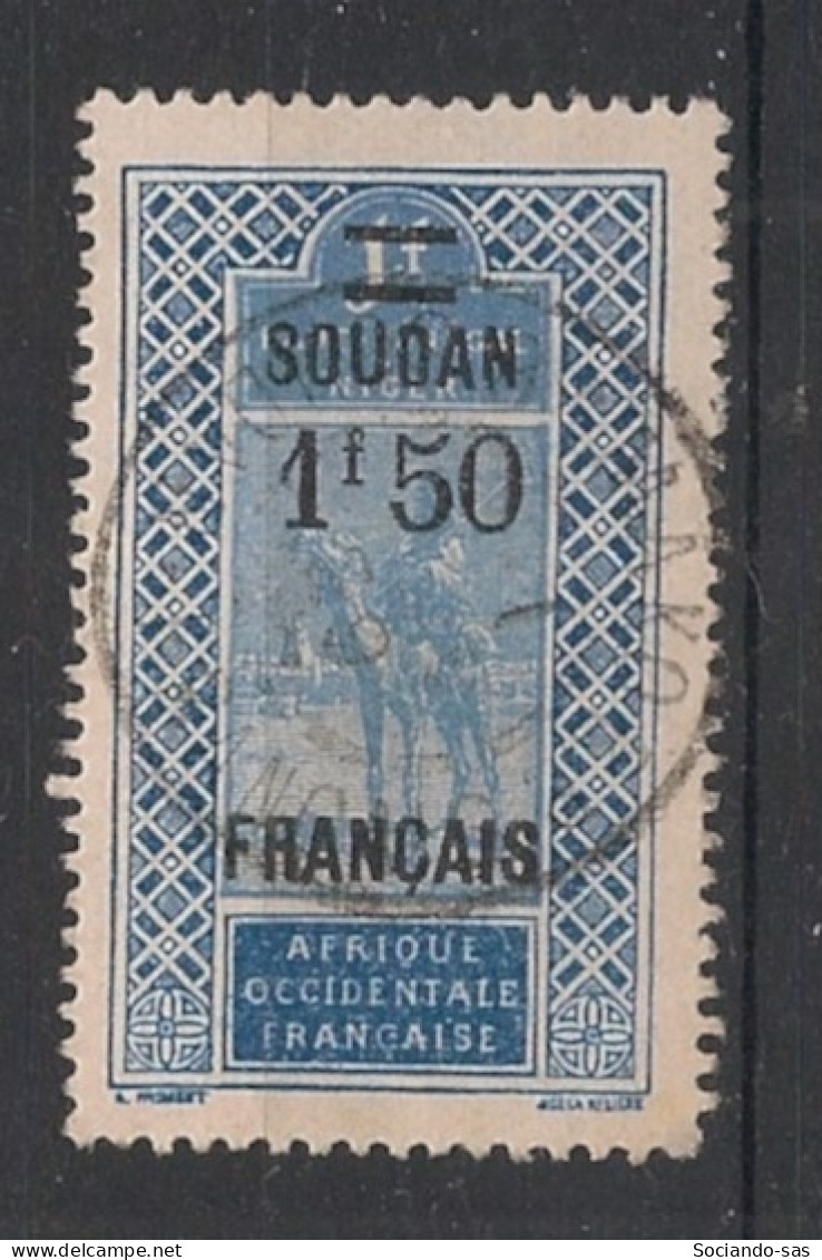 SOUDAN - 1922-27 - N°YT. 49 - Targui 1f50 Sur 1f Bleu - Oblitéré / Used - Gebruikt