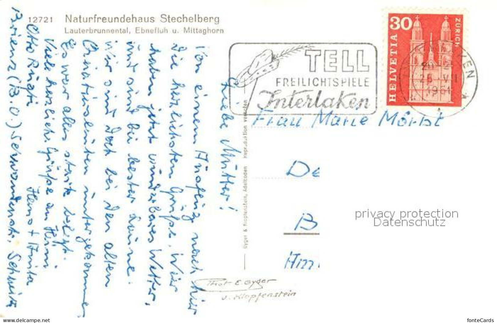 13194860 Lauterbrunnental Naturfreundehaus Stechelberg  Lauterbrunnental - Altri & Non Classificati