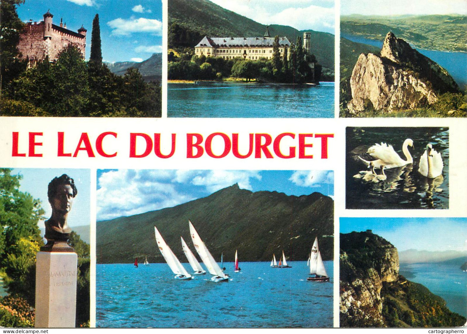 Navigation Sailing Vessels & Boats Themed Postcard Le Lac Du Bourget - Sailing Vessels