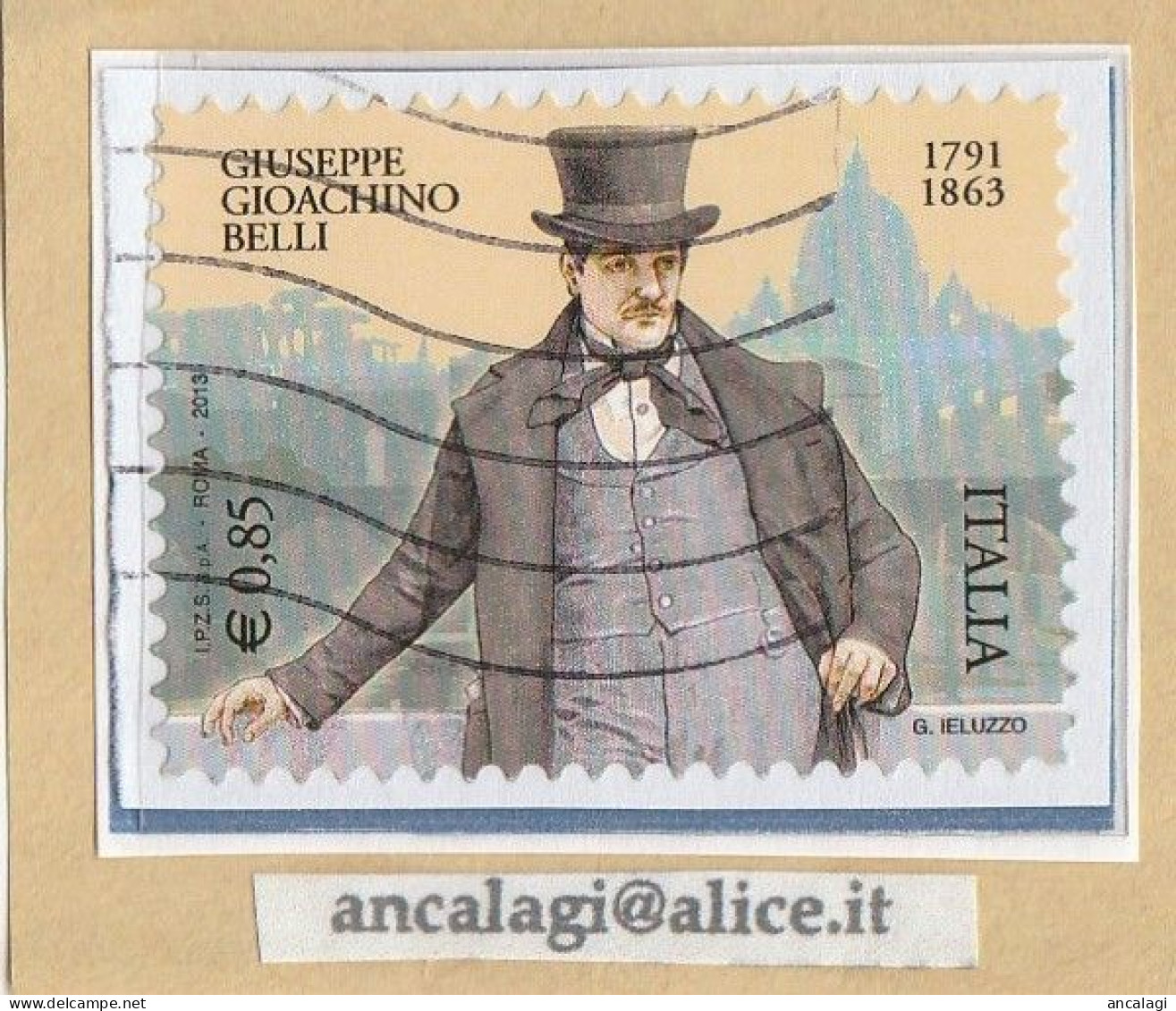 USATI ITALIA 2013 - Ref.1253A "GIUSEPPE GIOACCHINO BELLI" 1 Val. - - 2011-20: Gebraucht