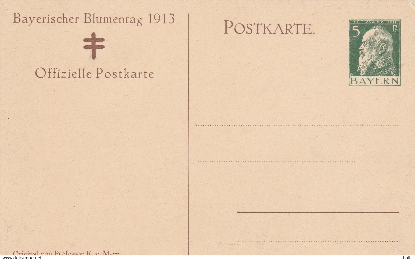 Allemagne Bavière Entier Postal Illustré 1913 - Postwaardestukken