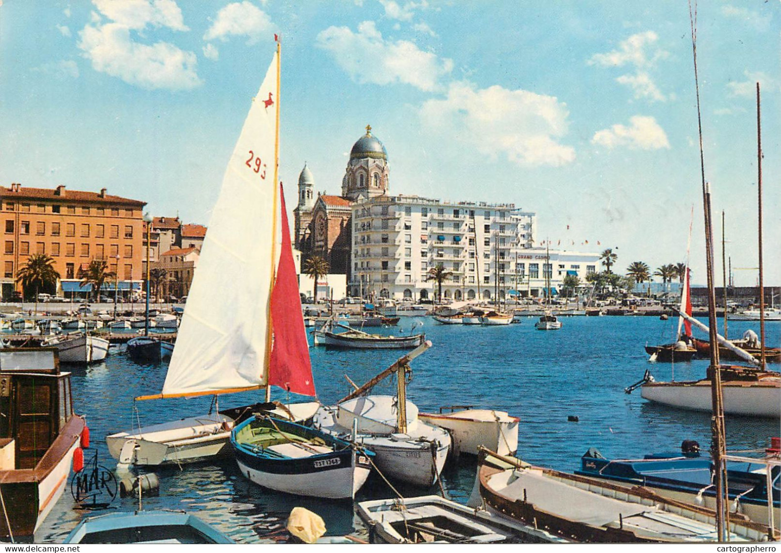 Navigation Sailing Vessels & Boats Themed Postcard Saint Raphael Le Port - Segelboote