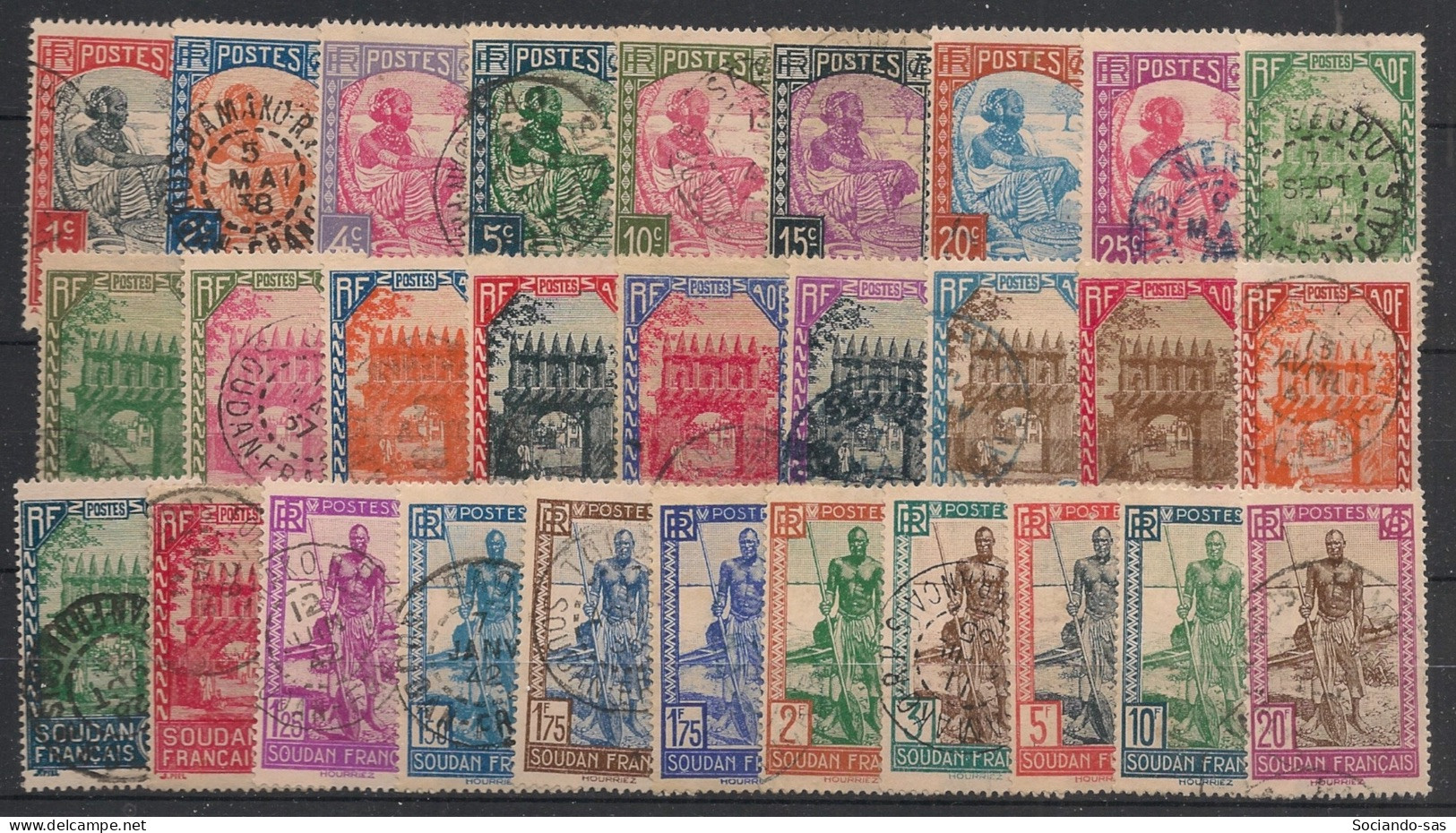 SOUDAN - 1931-38 - N°YT. 60 à 88 - Série Complète - Oblitéré / Used - Used Stamps