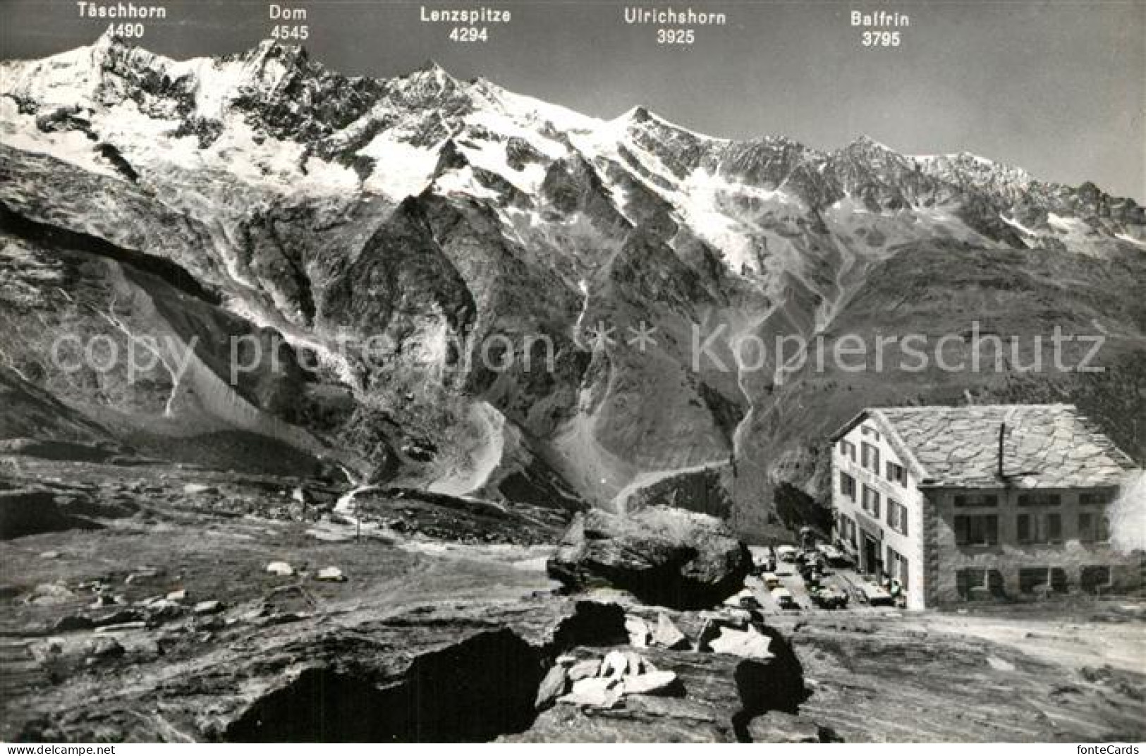 13193048 Saas-Fee Berghaus Plattjen Taeschhorn Dom Suedlenz Ulrichshorn Saas-Fee - Autres & Non Classés