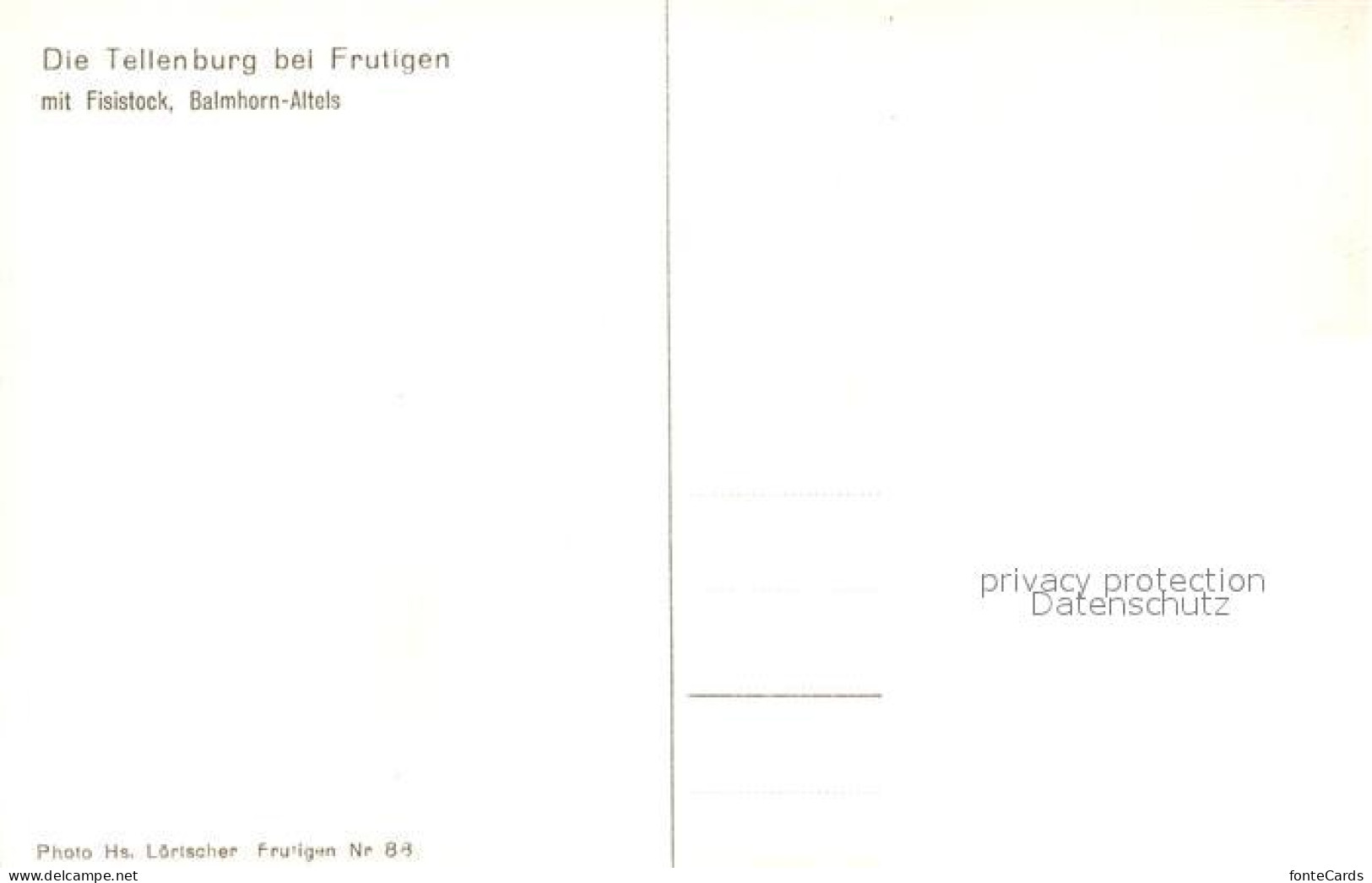 13193008 Frutigen BE Tellenburg Fisistock Balmhorn Altels Frutigen BE - Sonstige & Ohne Zuordnung