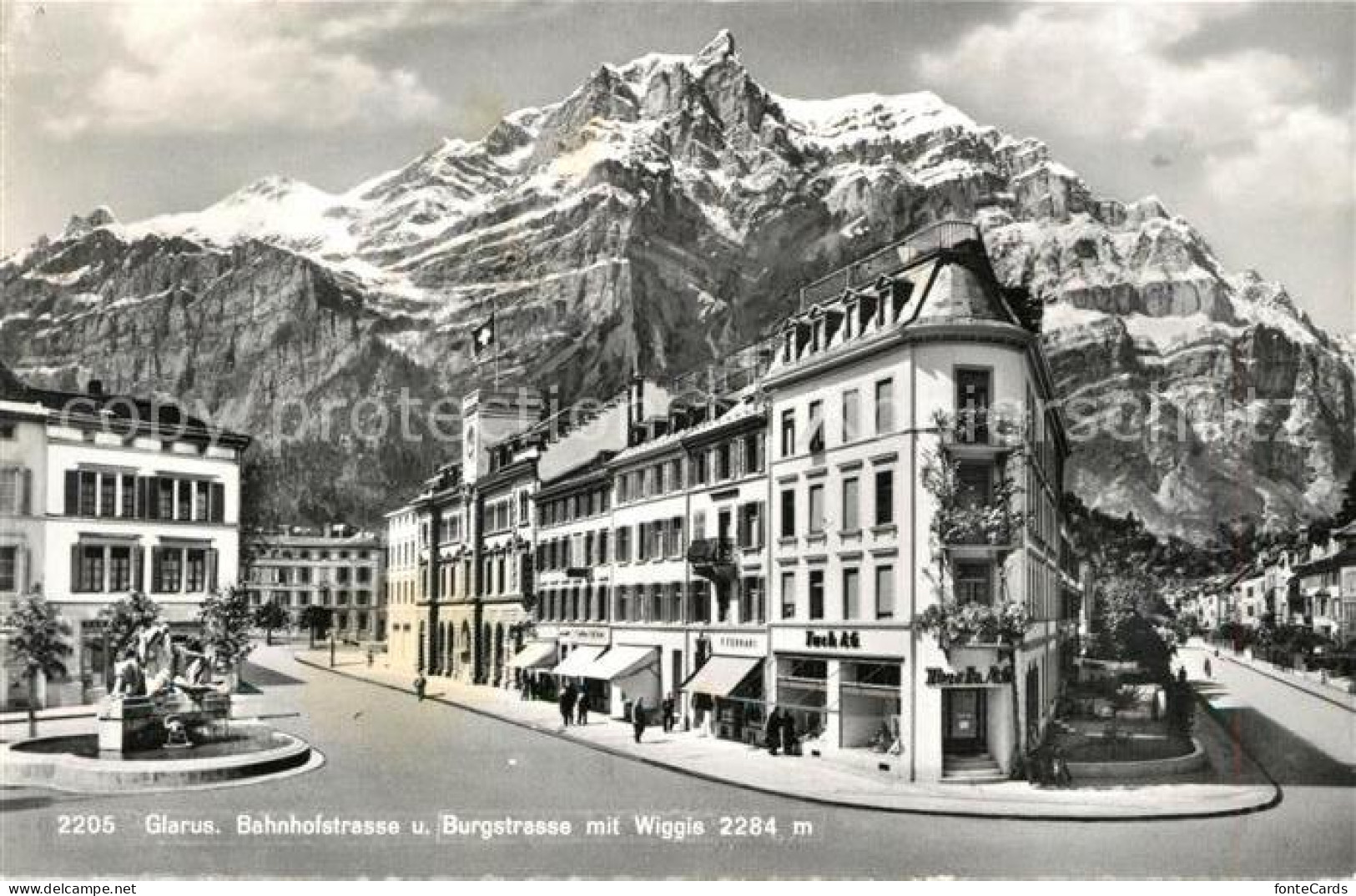 13192998 Glarus GL Bahnhofstrasse Burgstrasse Wiggis Glarus GL - Autres & Non Classés