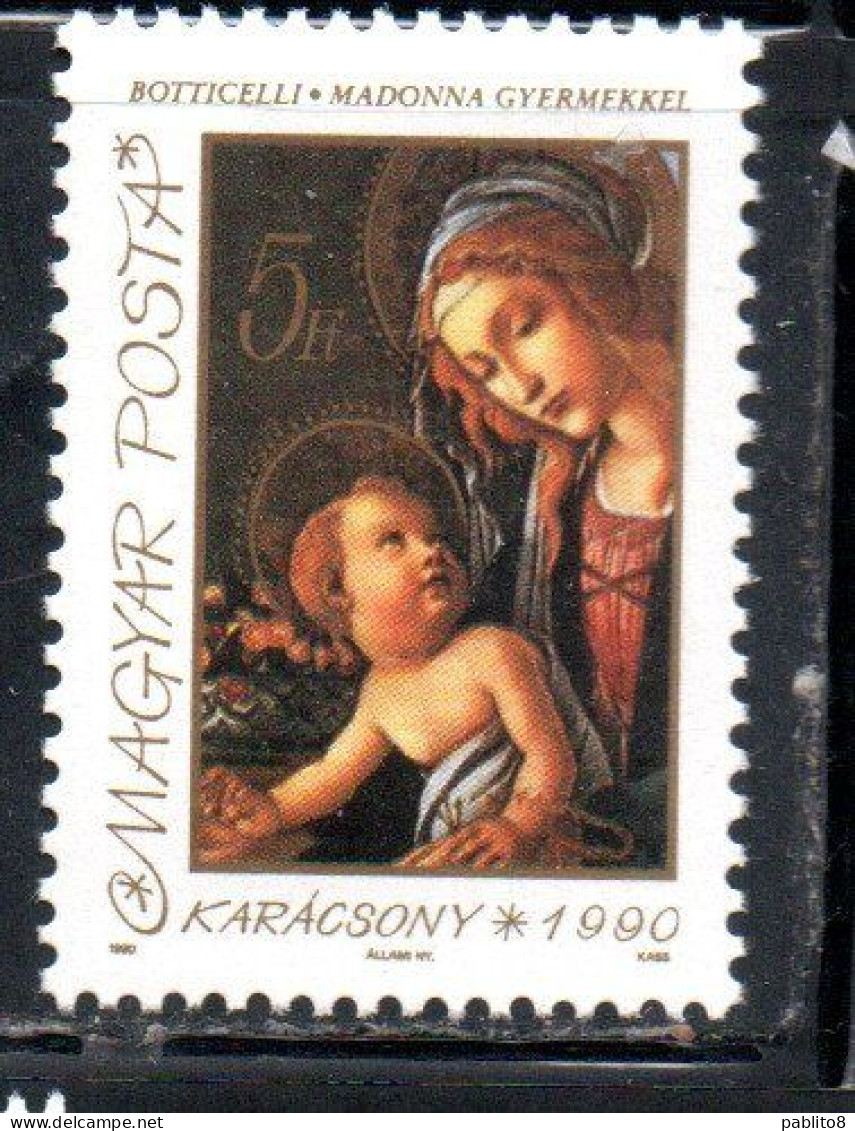 HUNGARY UNGHERIA MAGYAR 1990 CHRISTMAS NATALE NOEL WEIHNACHTEN NAVIDAD 5f MNH - Unused Stamps