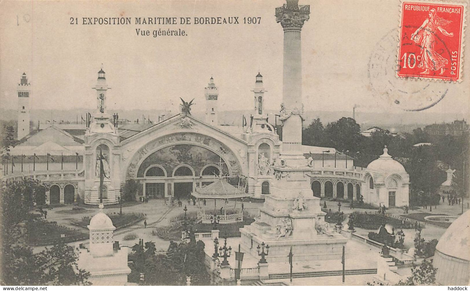BORDEAUX : EXPOSITION MARITIME 1907 - VUE GENERALE - Bordeaux