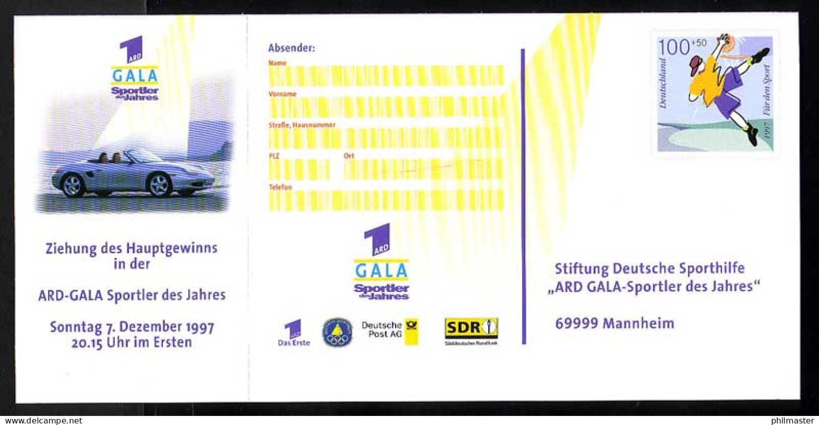 Funklotterie FP 14 Sportler Des Jahres 1997, ** - Andere & Zonder Classificatie