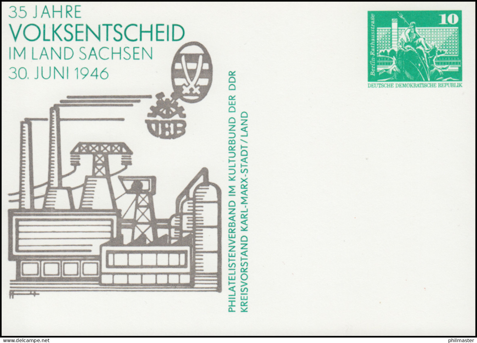 PP 15/127 Bauwerke Volksentscheid Im Land Sachsen1946-1981, ** - Autres & Non Classés