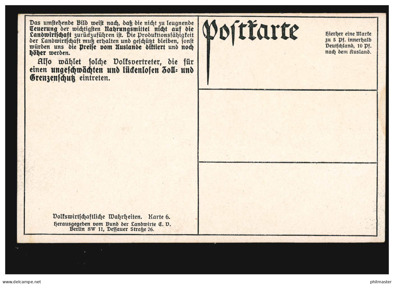 Statistik-AK Preissteigerungen In Der Landwirtschaft 1891-1910 In Berlin - Sonstige & Ohne Zuordnung