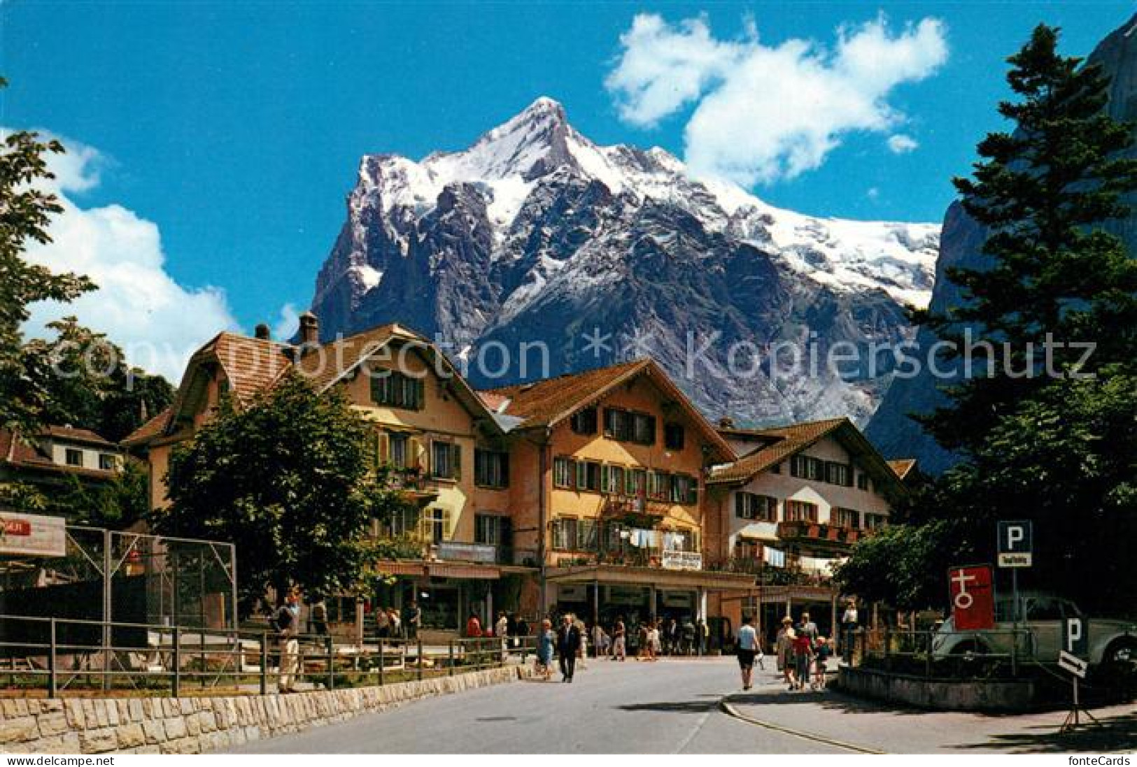 13192961 Grindelwald Dorfpartie Wetterhorn Grindelwald - Sonstige & Ohne Zuordnung