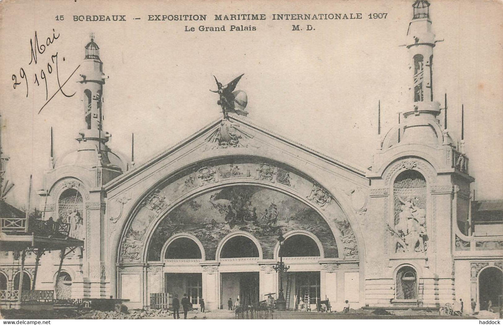 BORDEAUX : EXPOSITION MARITIME 1907 - LE GRAND PALAIS - Bordeaux