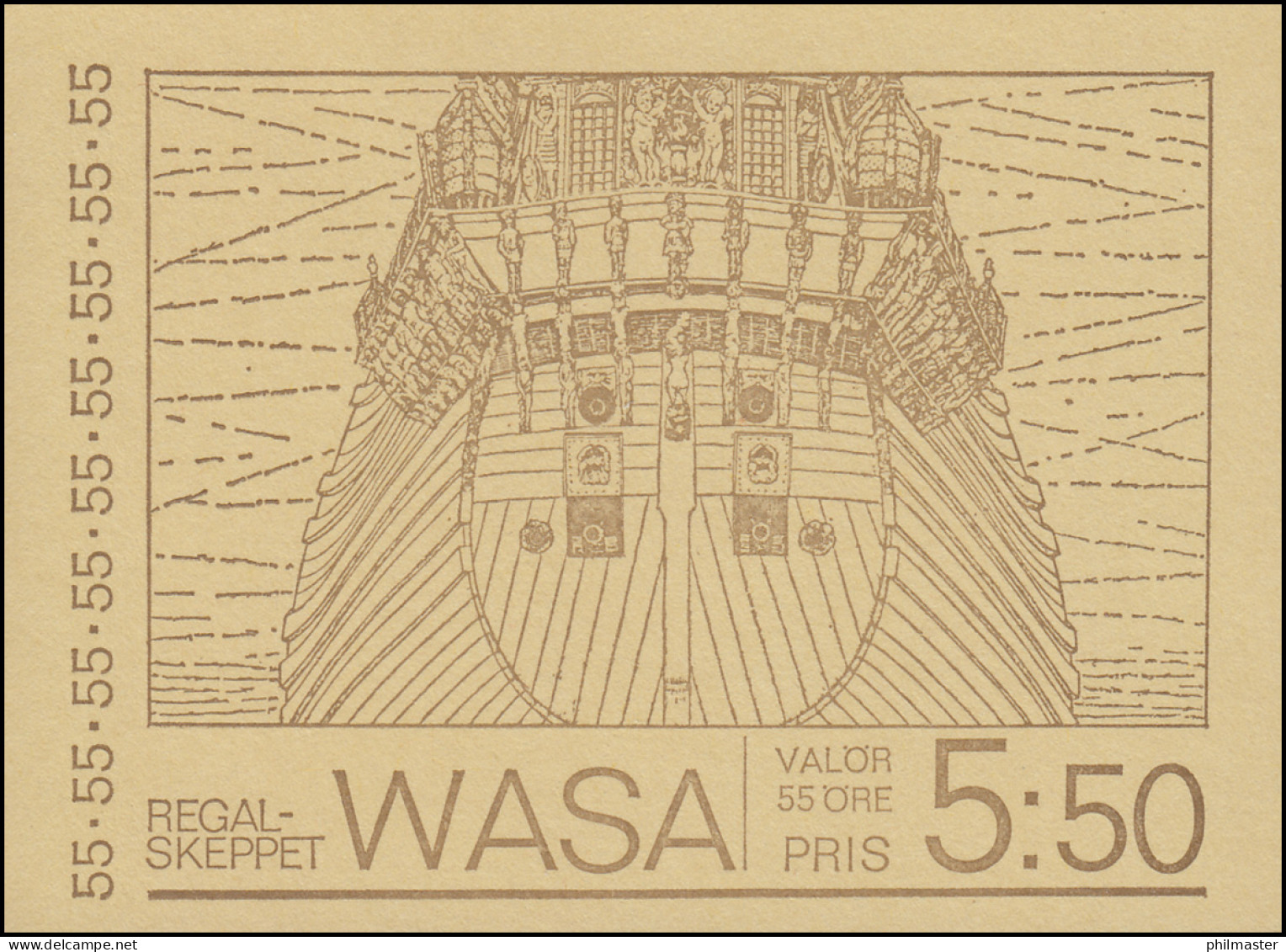 Markenheftchen 21 Kriegsschiff WASA, ** Postfrisch - Non Classés