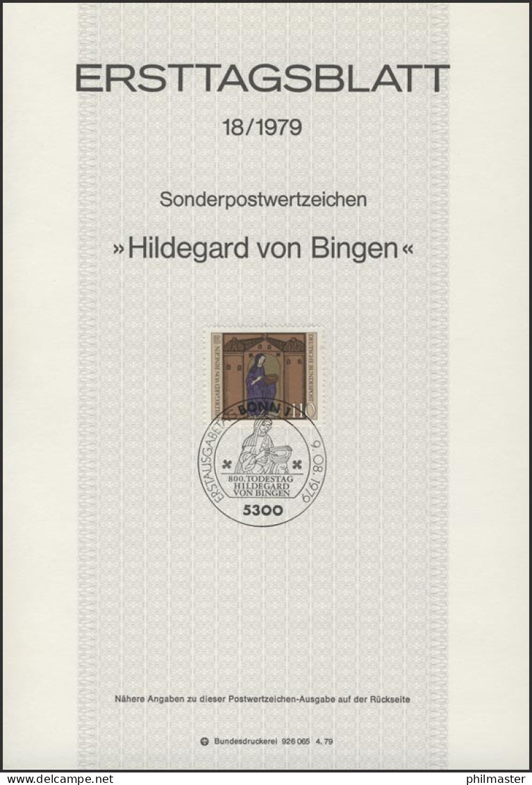 ETB 18/1979 Hildegard Von Bingen - 1974-1980